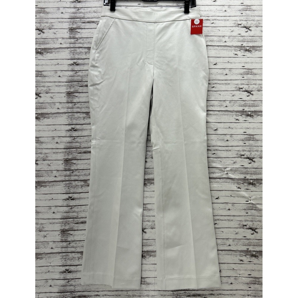 SPANX White Boot-Cut Ponte Pants